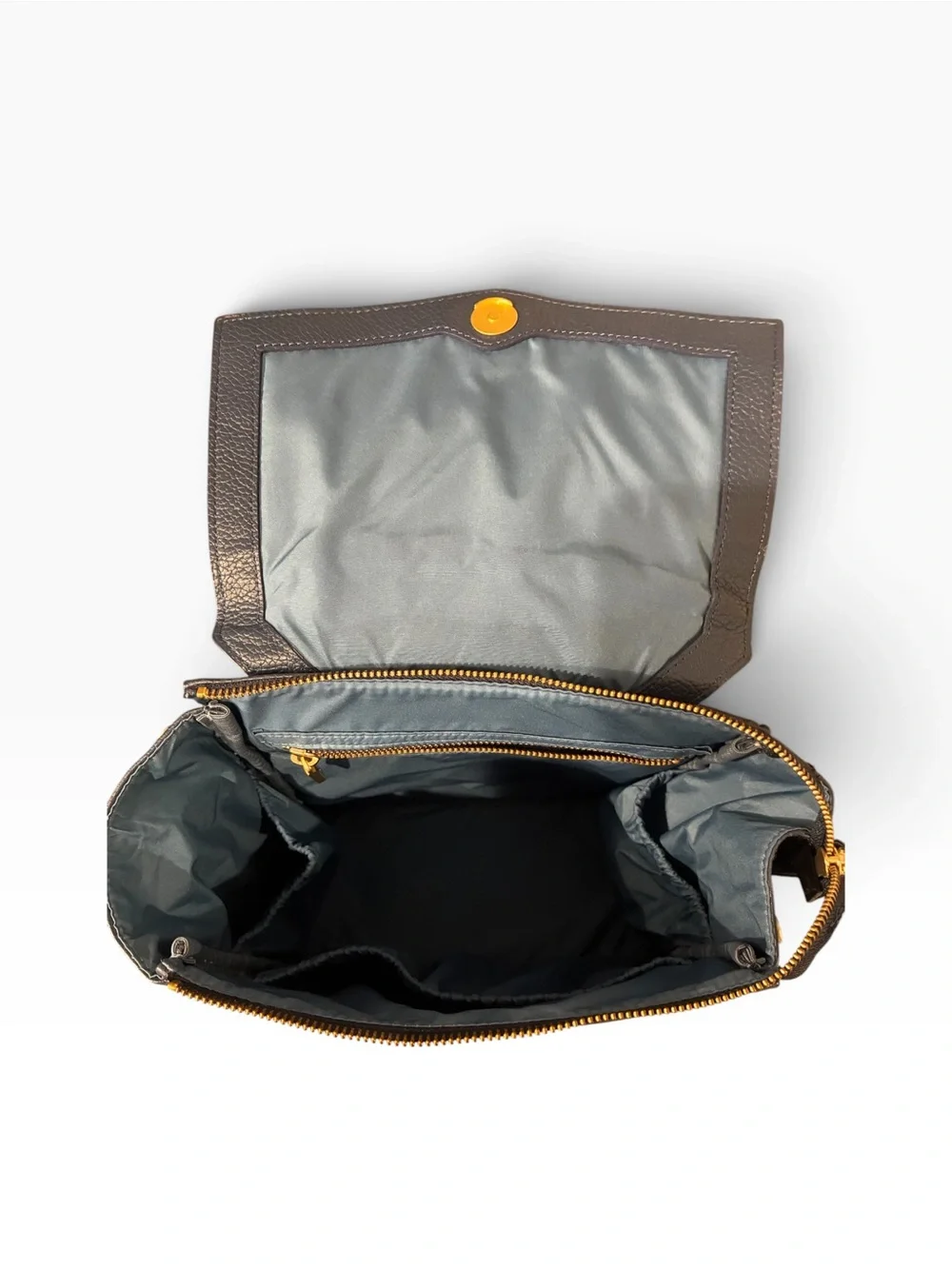 Freshly Picked Navy Faux Leather Diaper Backpack with Gold Hardware Smaller Size